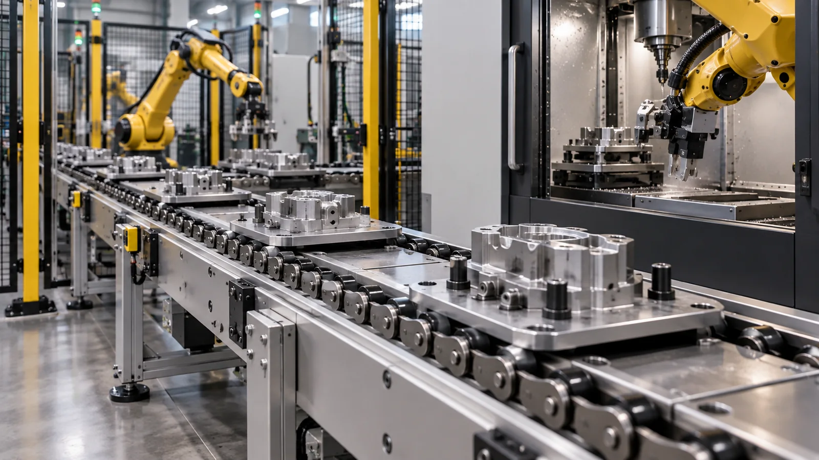 Machine Tending and Robot Cells conveyor process