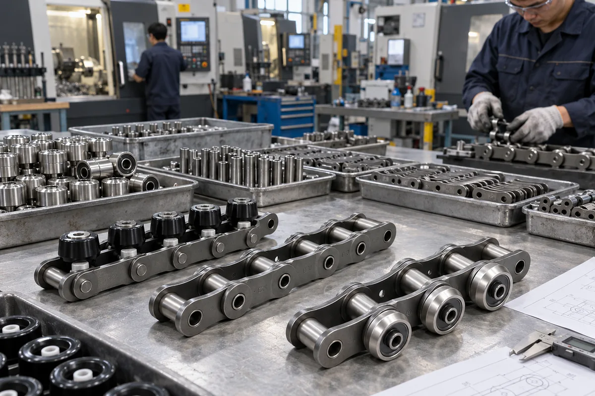Conveyor chain manufacturing context